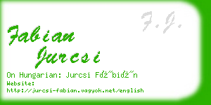 fabian jurcsi business card